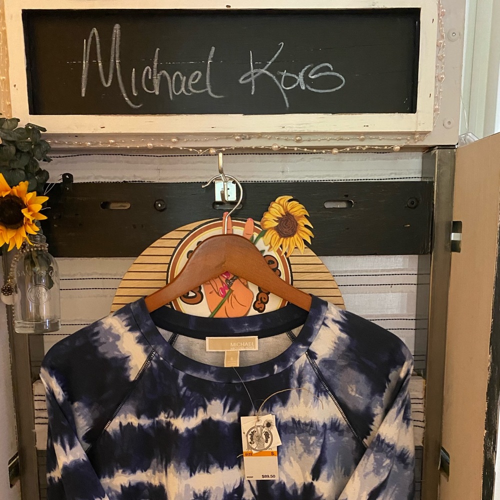 Michael Kors~Blue Tie Dye~Long Sleve
